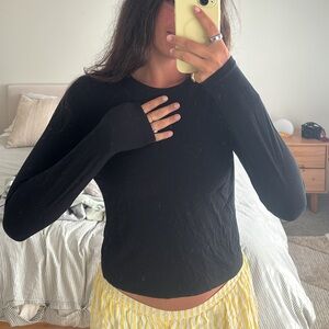 Target Black Long-Sleeve Crewneck Top
